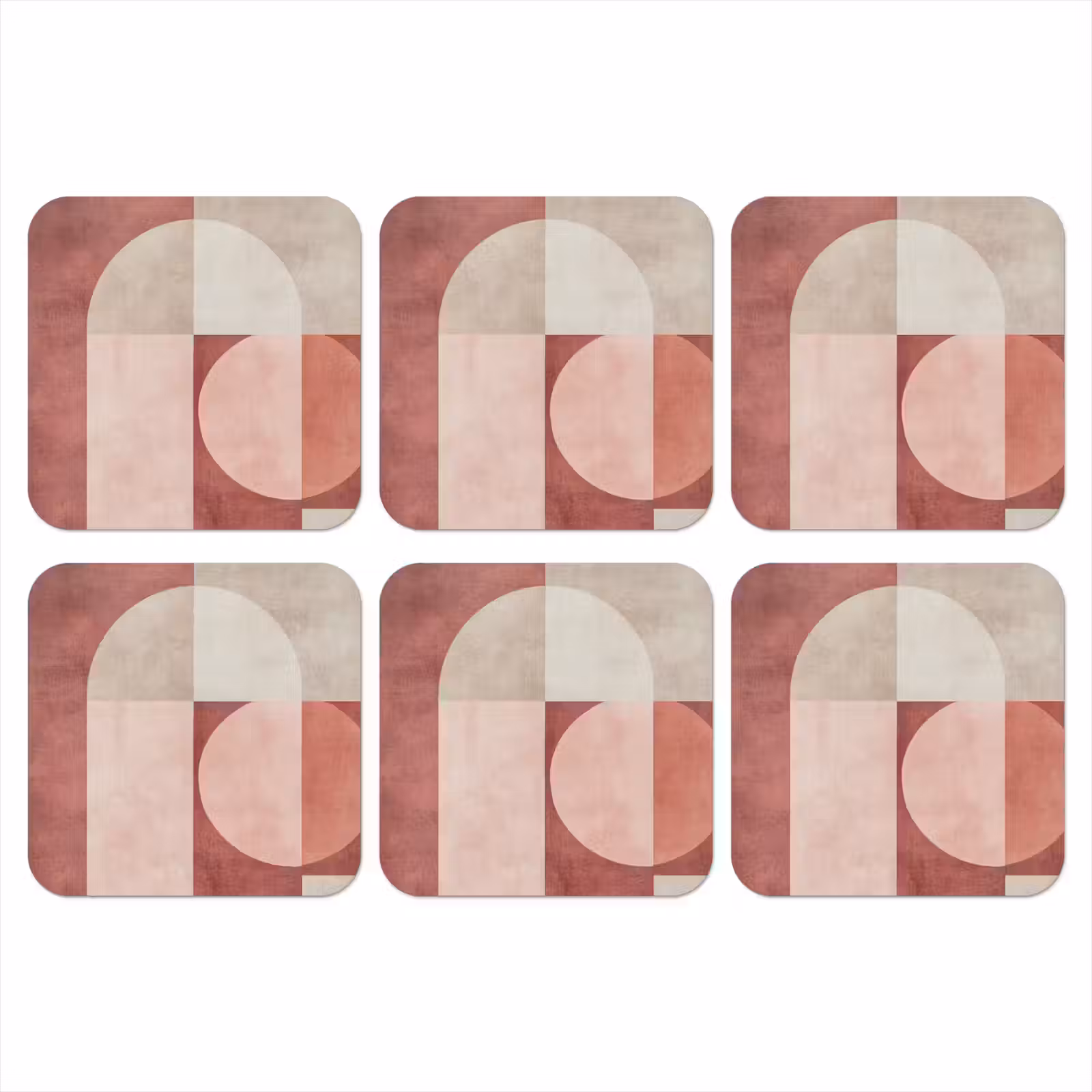 Onderzetter - Figuren - Abstract - Roze — 1