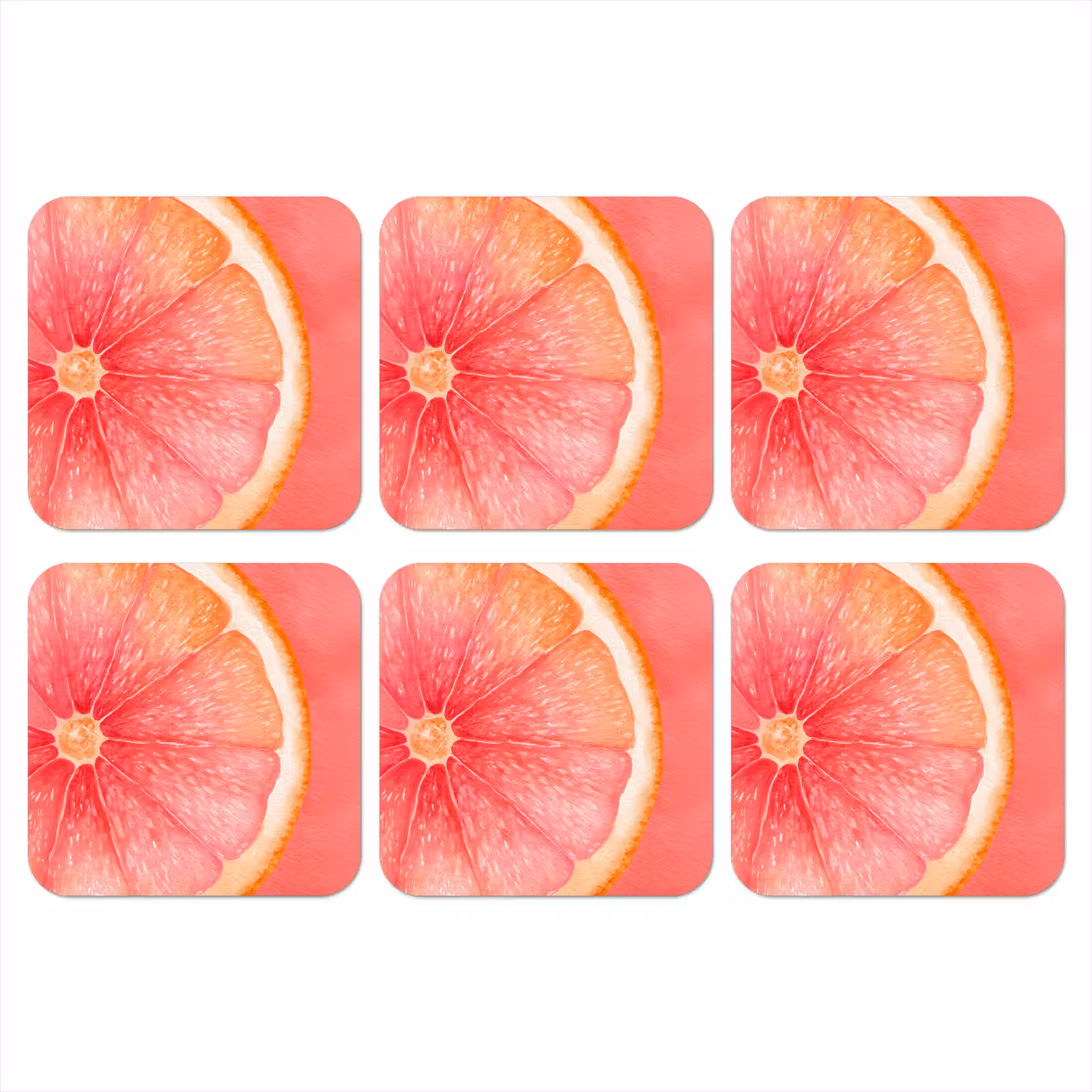 Onderzetter - Grapefruit - Roze - Levendig — 1