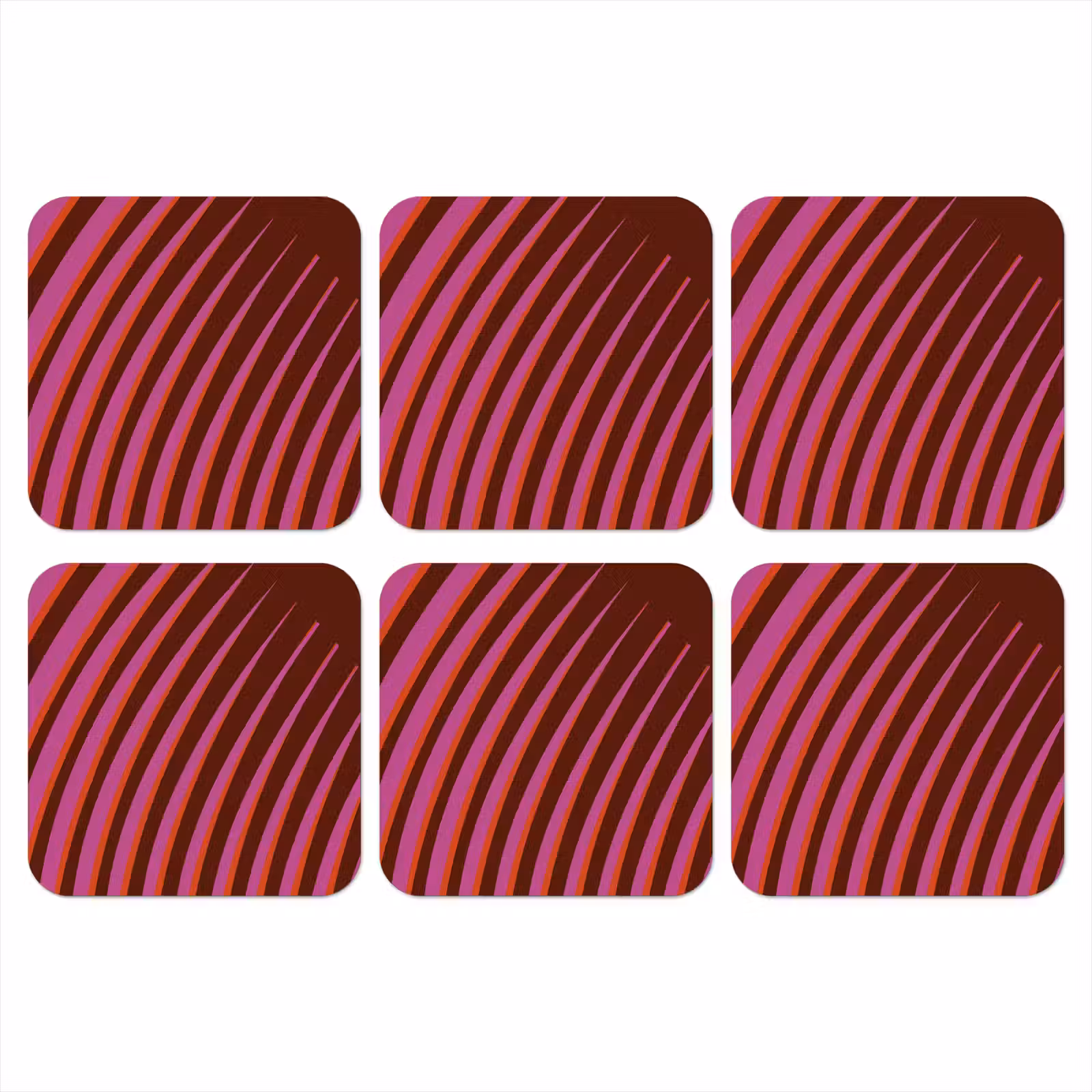 Onderzetter - Lijnen - Rood - Beweging — 1