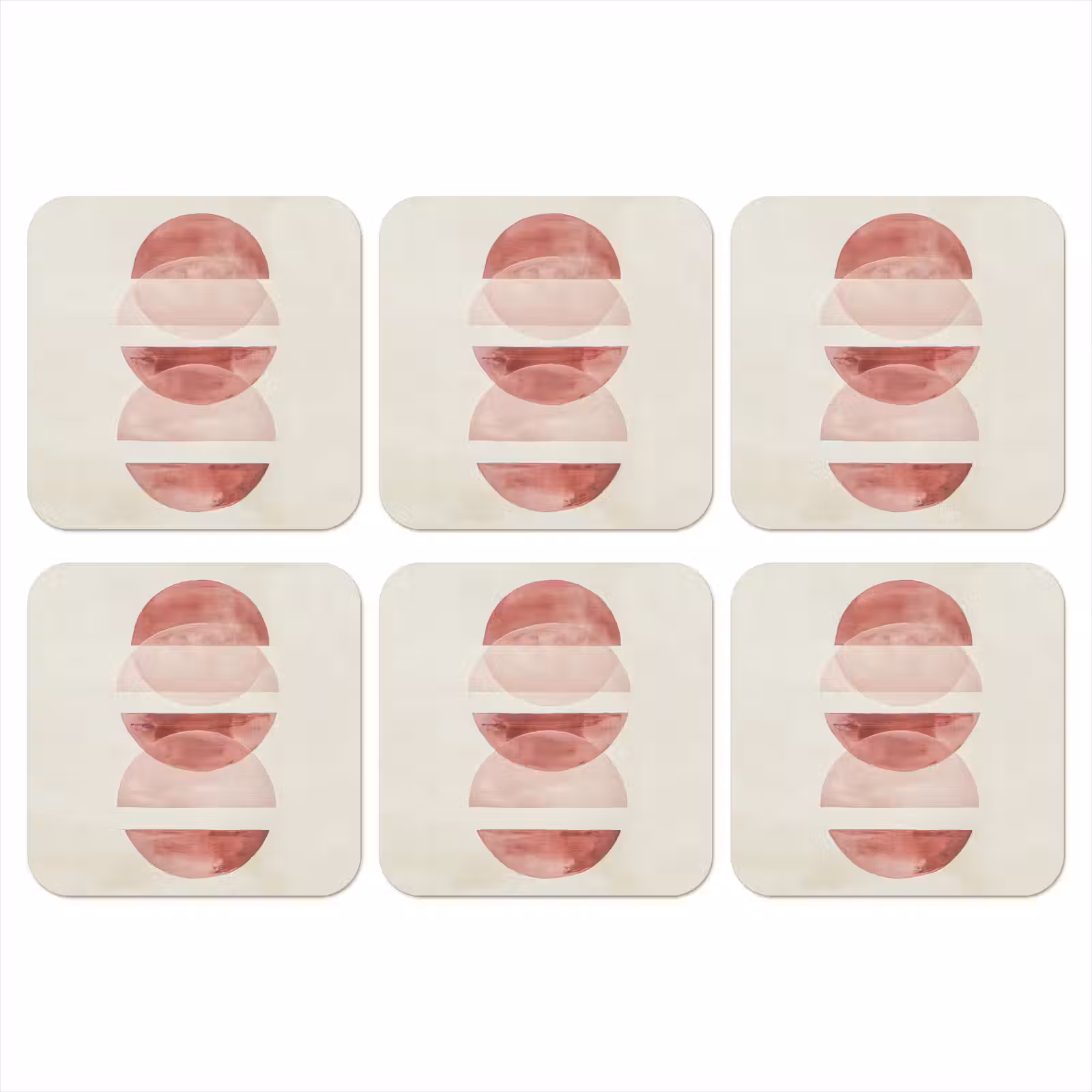 Onderzetter - Minimalistisch - Cirkels - Roze — 1