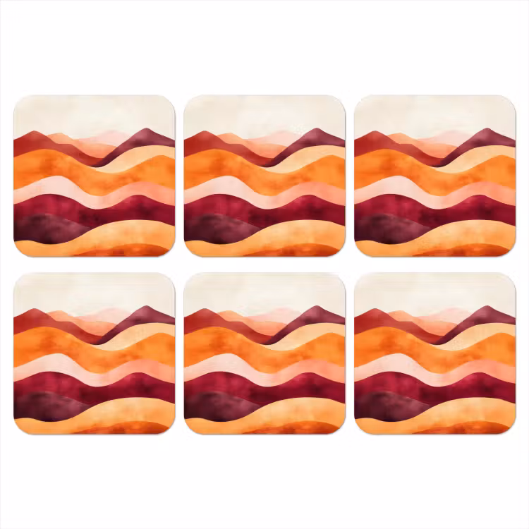 Onderzetter - Abstract - Landschap - Golven — 1