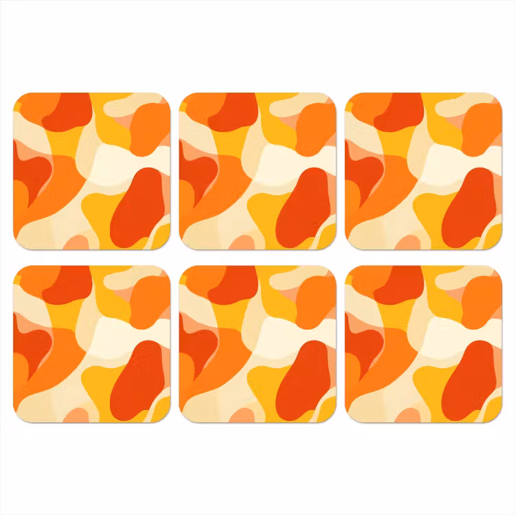 Onderzetter - Abstract - Vormen - Oranje — 1
