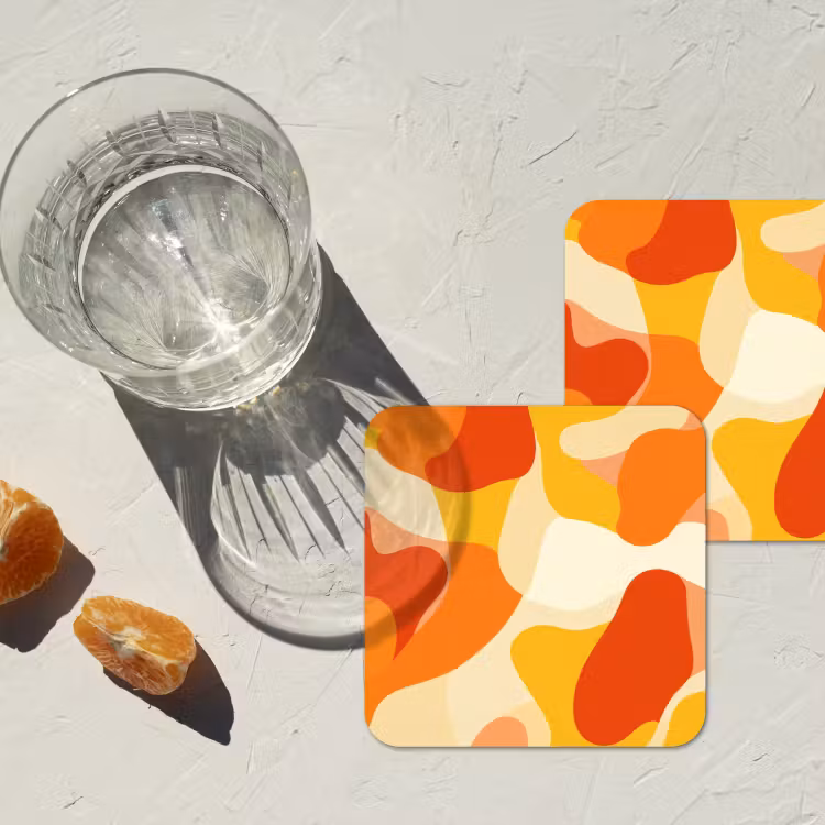 Onderzetter - Abstract - Vormen - Oranje — 3