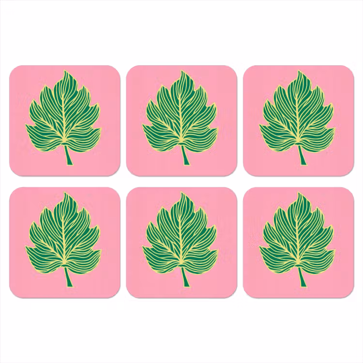Onderzetter - Blad - Groen - Illustratie - Minimalistisch — 1