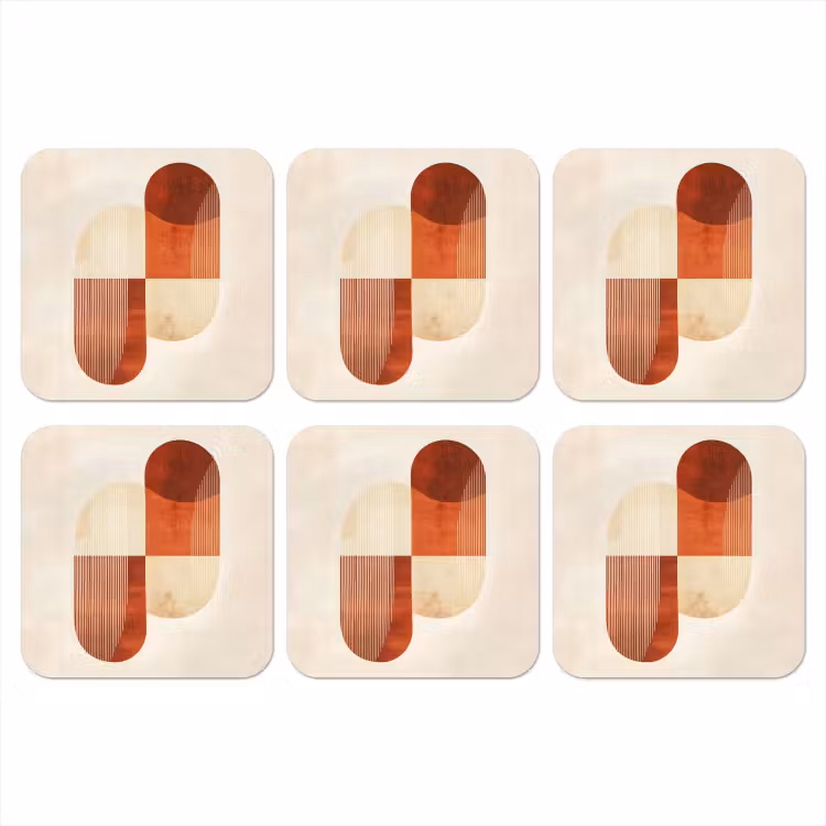 Onderzetter - Bogen - Beige - Vormen — 1