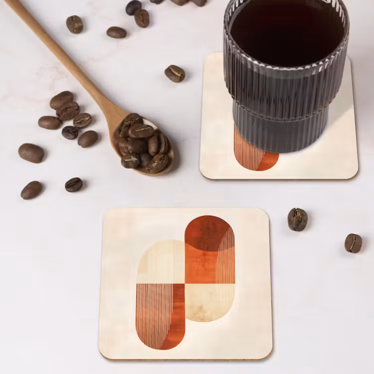 Onderzetter - Bogen - Beige - Vormen — 4