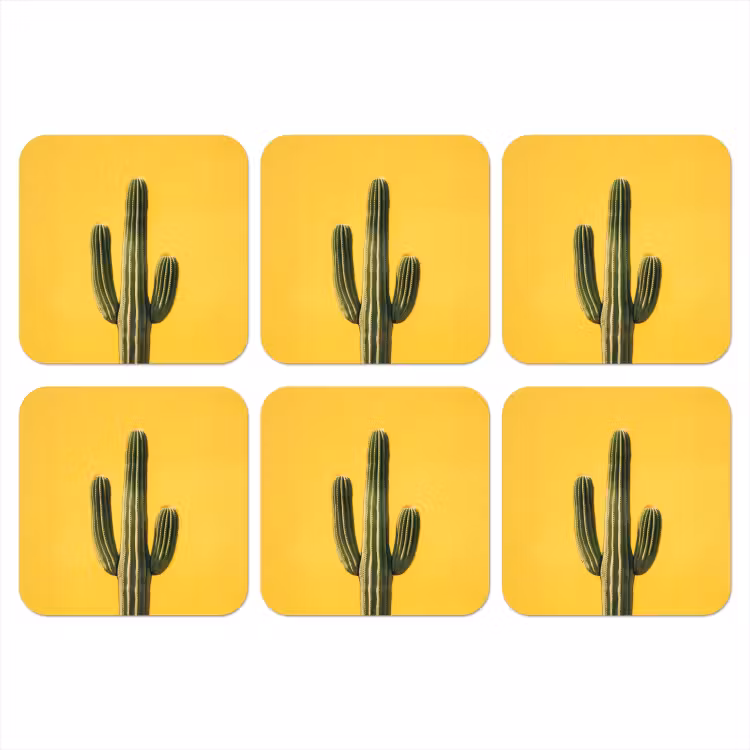 Onderzetter - Cactus - Groen - Minimalistisch — 1