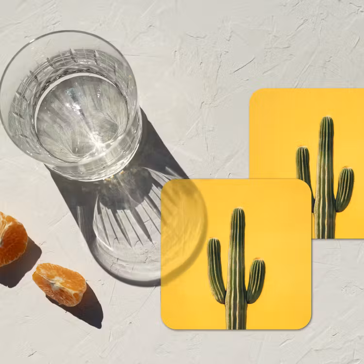 Onderzetter - Cactus - Groen - Minimalistisch — 3