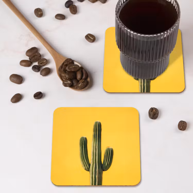 Onderzetter - Cactus - Groen - Minimalistisch — 4