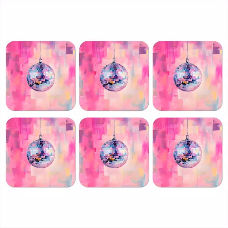 Onderzetter - Discobal - Pink - Verf — 1