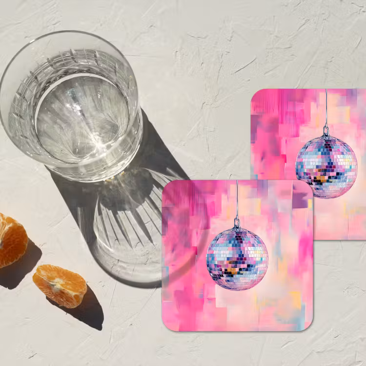 Onderzetter - Discobal - Pink - Verf — 3