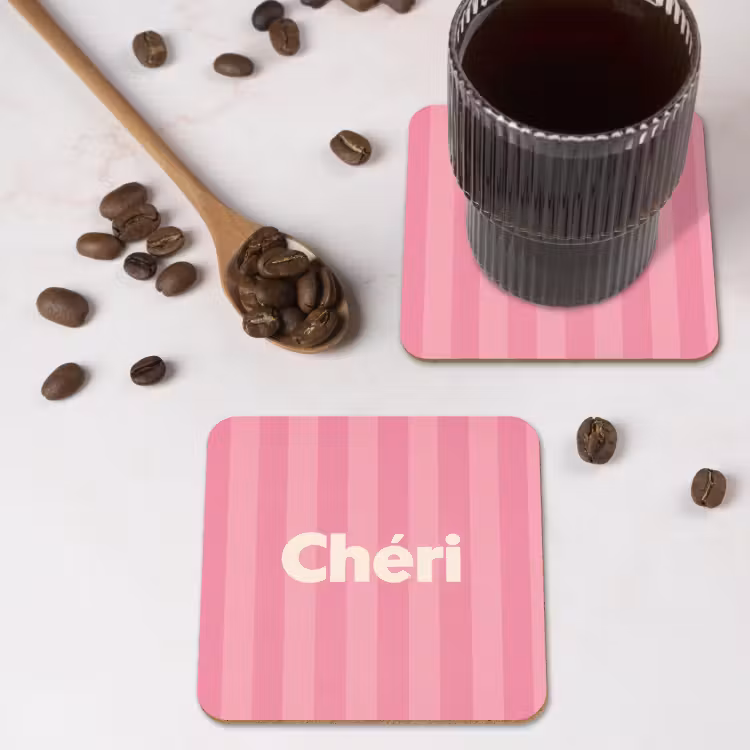 Onderzetter - Gestreept - Roze - Chéri — 4