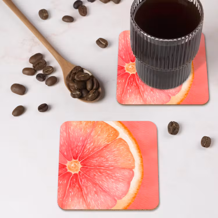 Onderzetter - Grapefruit - Roze - Levendig — 4