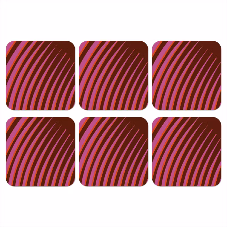 Onderzetter - Lijnen - Rood - Beweging — 1