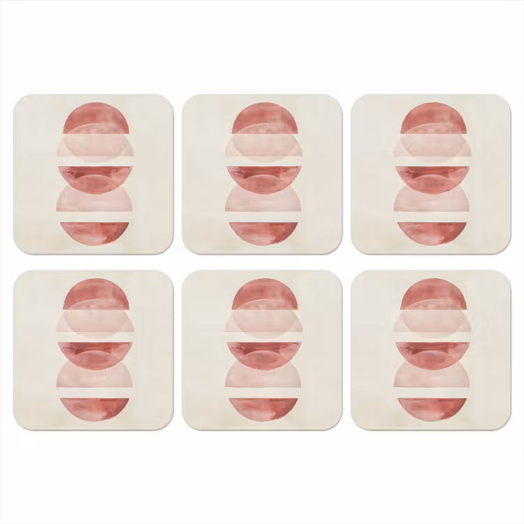 Onderzetter - Minimalistisch - Cirkels - Roze — 1