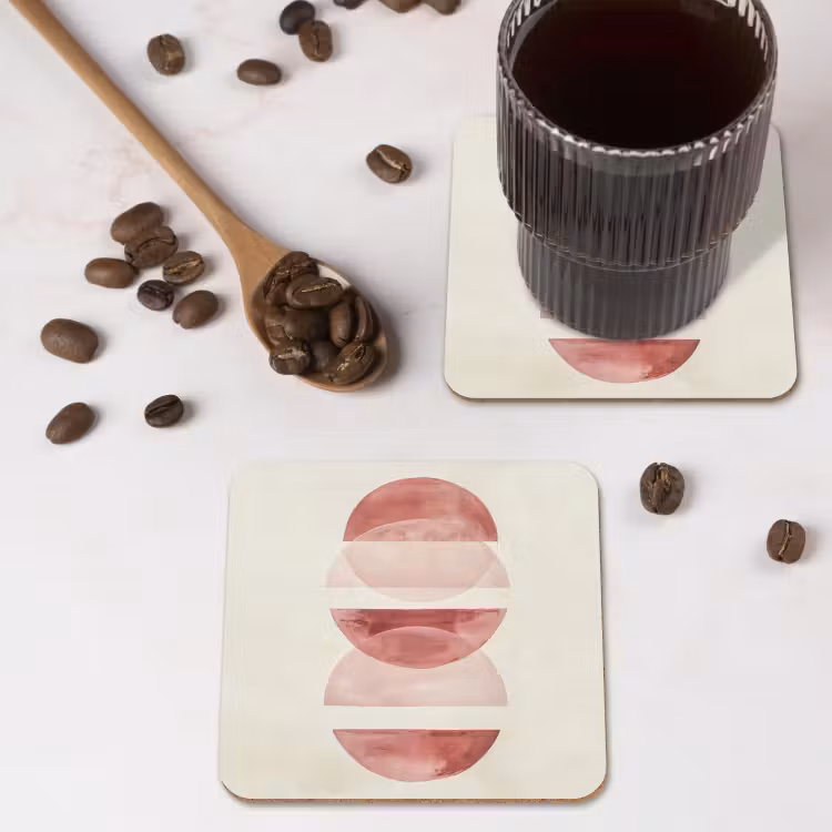 Onderzetter - Minimalistisch - Cirkels - Roze — 4