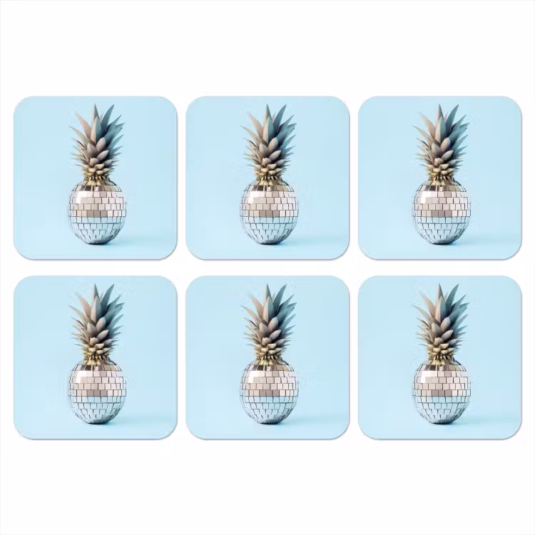 Onderzetter - Blauw - Ananas - Disco - Discobal — 1