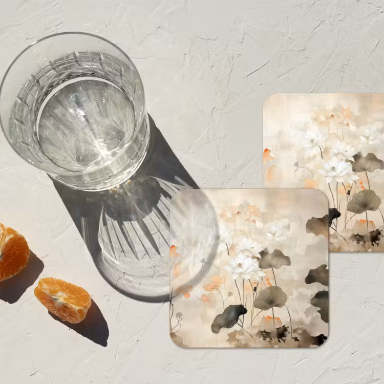 Onderzetter - Bloemen - Japandi - Wabi sabi — 3