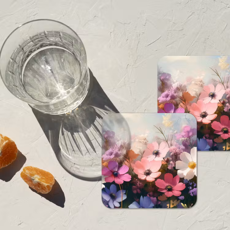 Onderzetter - Bloemen - Kleurrijk - Bloei — 3