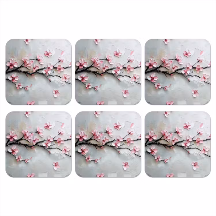 Onderzetter - Bloesem - Kunstzinnig - Roze - Sakura — 1
