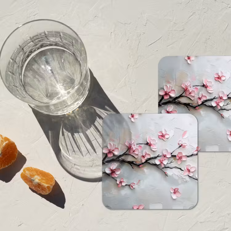 Onderzetter - Bloesem - Kunstzinnig - Roze - Sakura — 3