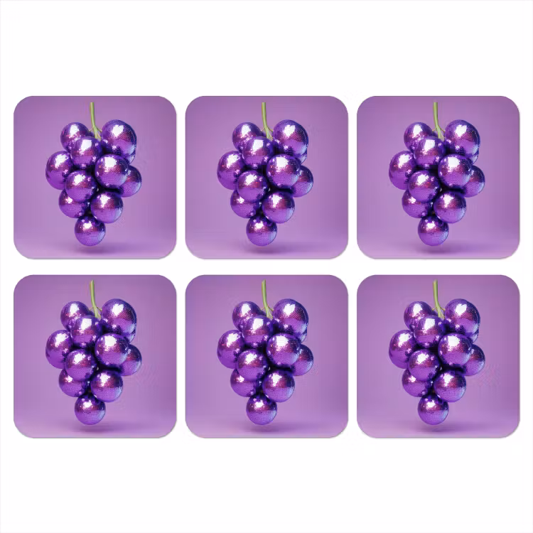 Onderzetter - Druif - Disco - Glitter - Paars — 1