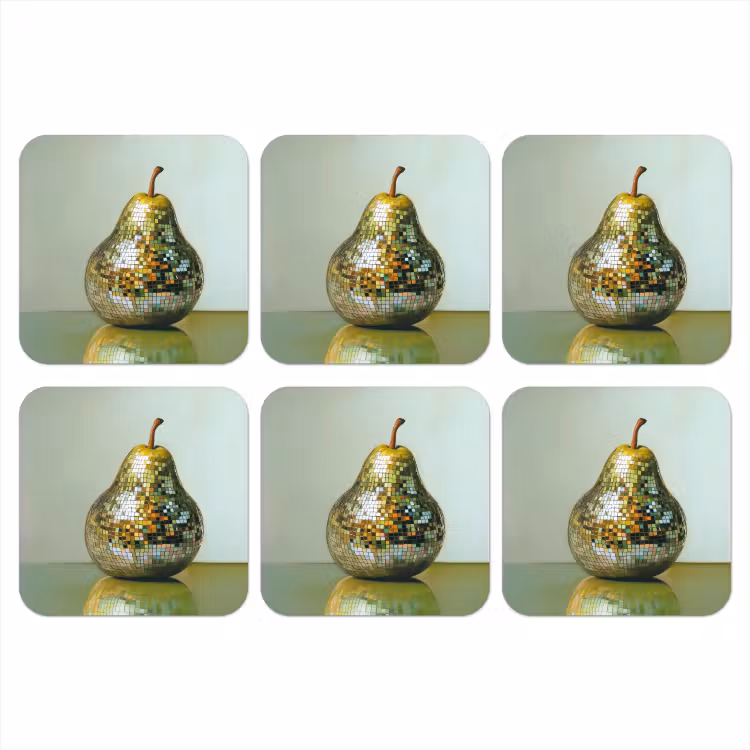 Onderzetter​ - Fruit - Disco - Art - Glitter — 1