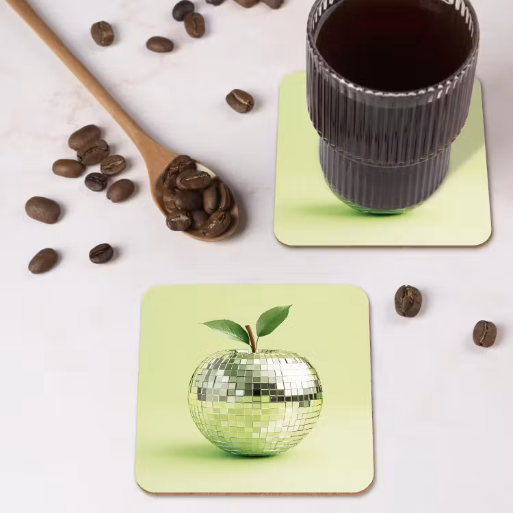 Onderzetter - Groen - Disco - Decoratie - Appel — 4