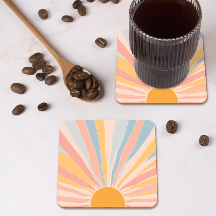 Onderzetter - Illustratie - Zon - Pastelkleuren — 4