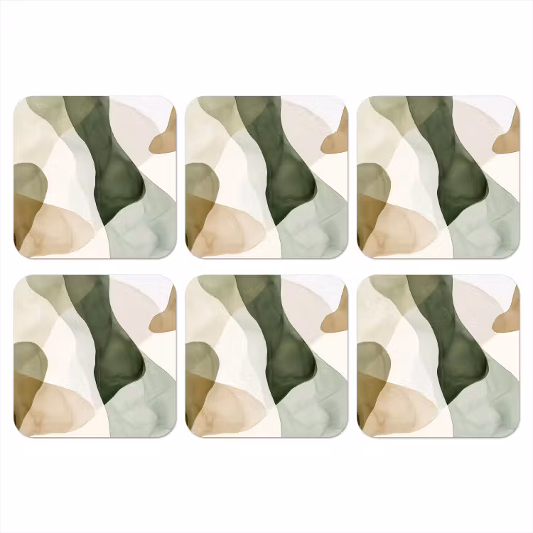 Onderzetter - Japandi - Abstract - Groen — 1