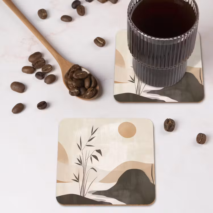 Onderzetter - Japandi - Landschap - Beige — 4