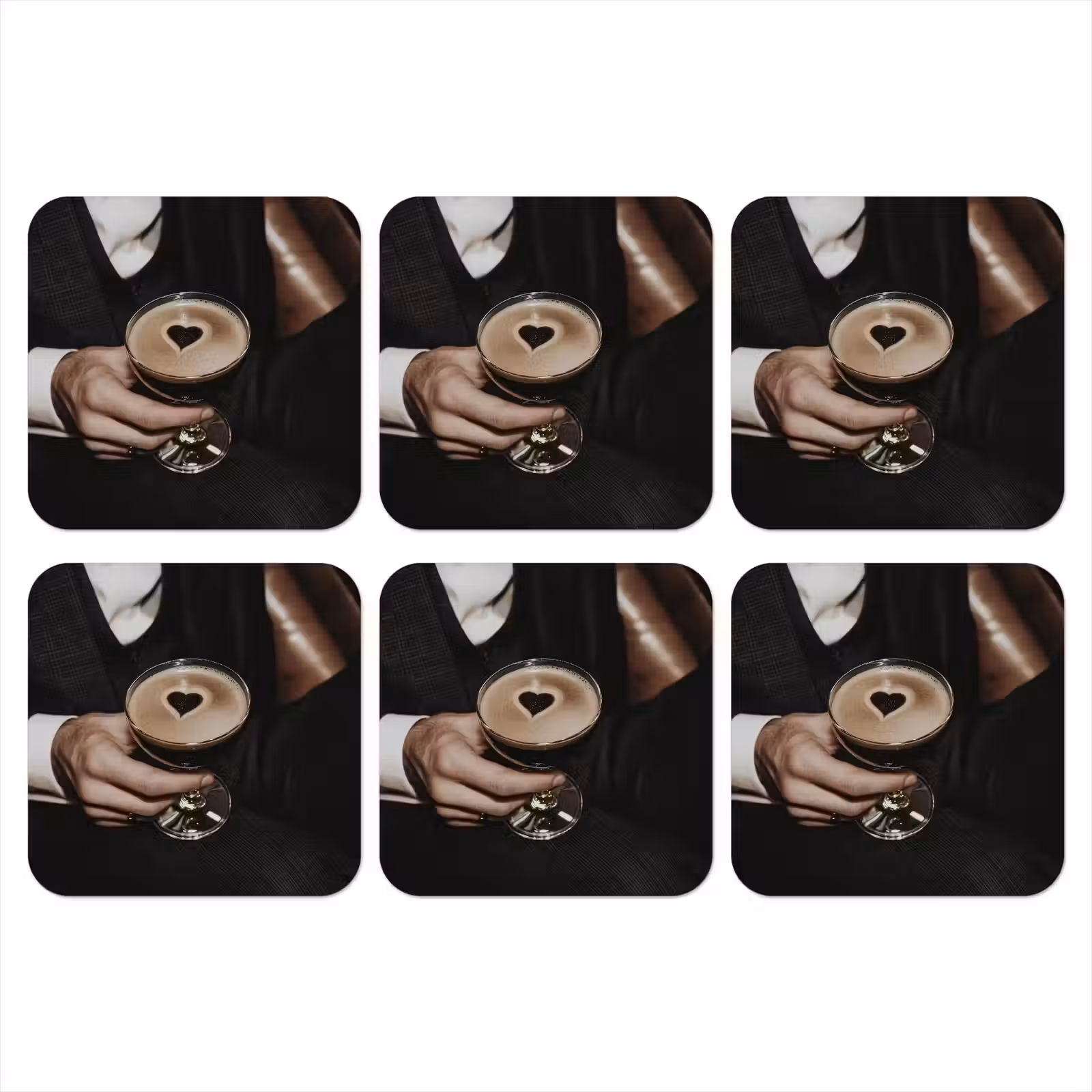 Onderzetter - Hartje - Cocktail - Espresso Martini - Hand — 1