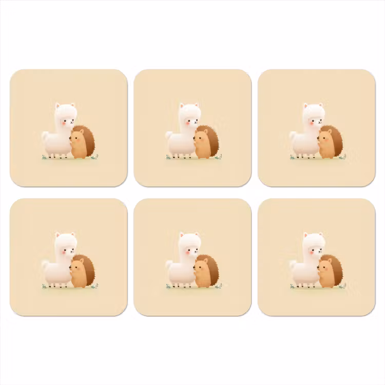 Onderzetter - Alpaca - Egel - Bruin - Knuffelen — 1