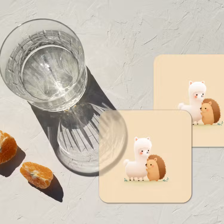 Onderzetter - Alpaca - Egel - Bruin - Knuffelen — 3