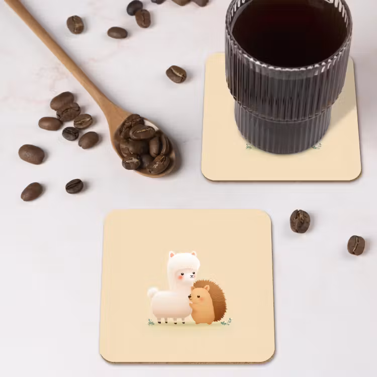 Onderzetter - Alpaca - Egel - Bruin - Knuffelen — 4