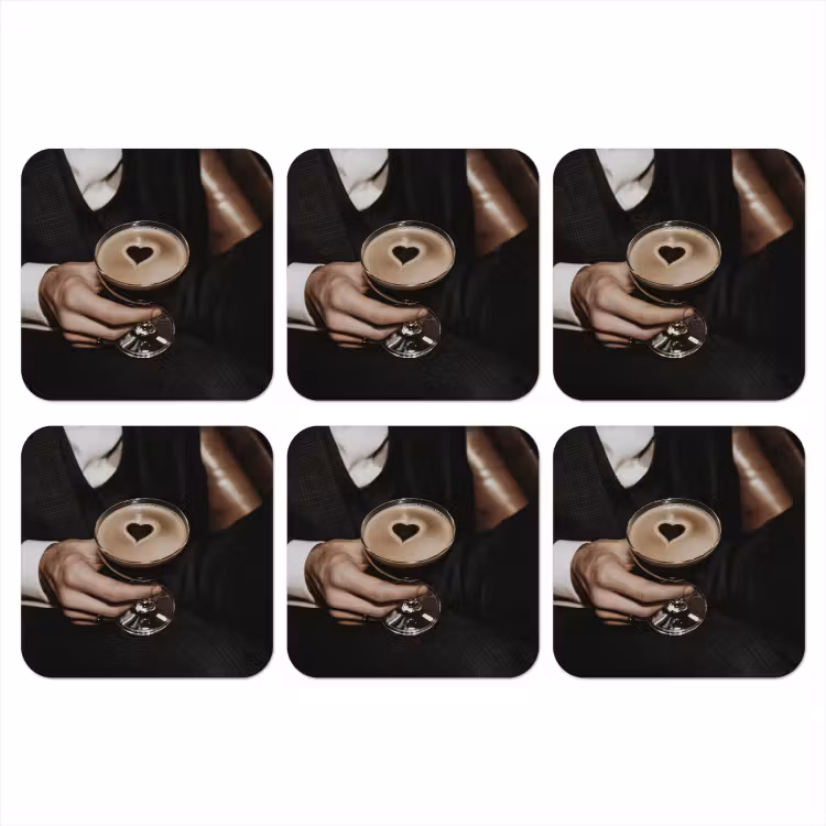 Onderzetter - Hartje - Cocktail - Espresso Martini - Hand — 1