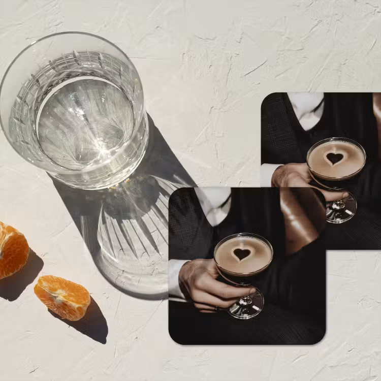 Onderzetter - Hartje - Cocktail - Espresso Martini - Hand — 3