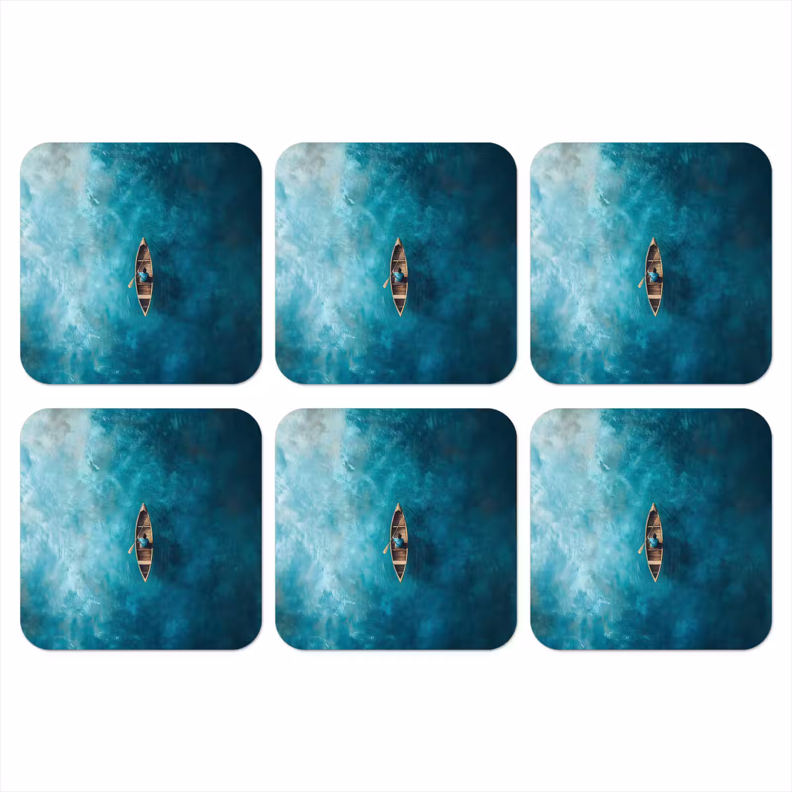 Onderzetter - Bootje - Water - Blauw — 1