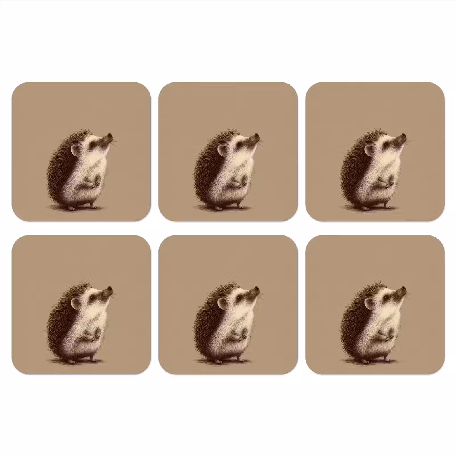 Onderzetter - Egel - Snuitje - Bruin - Stekels — 1