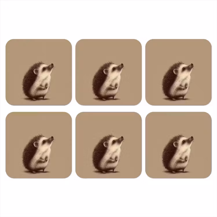 Onderzetter - Egel - Snuitje - Bruin - Stekels — 1