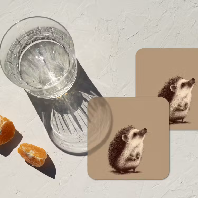 Onderzetter - Egel - Snuitje - Bruin - Stekels — 3