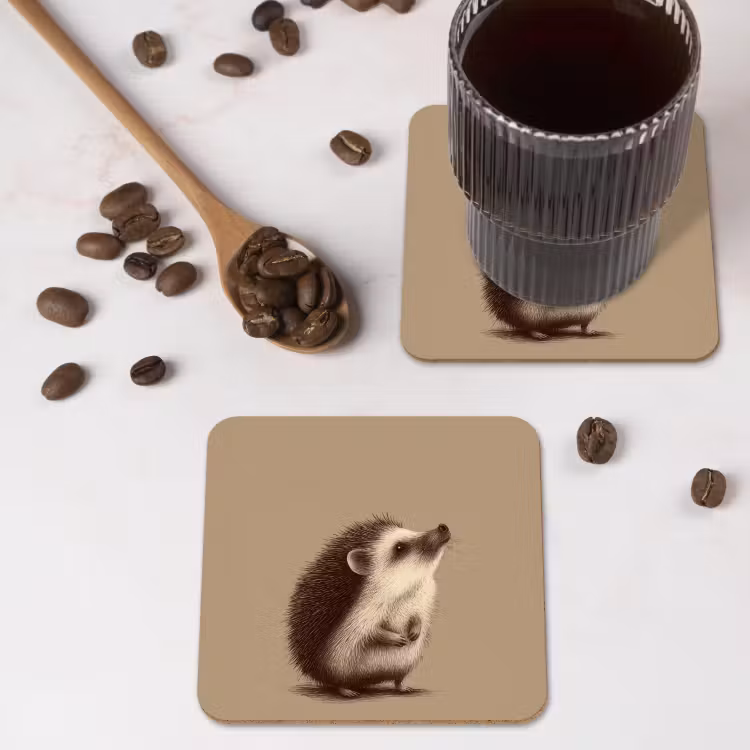 Onderzetter - Egel - Snuitje - Bruin - Stekels — 4
