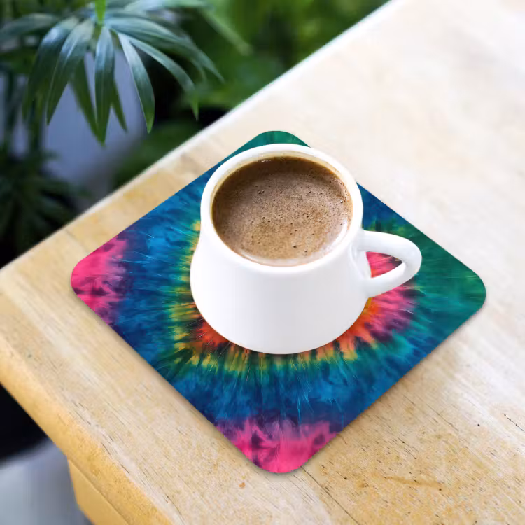 Onderzetter - Hart - Tie Dye - Kleurrijk — 2