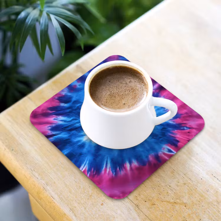 Onderzetter - Hartvormig - Tie dye - Paars — 2