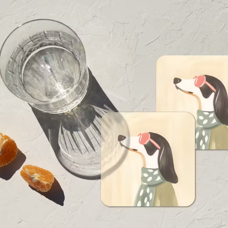 Onderzetter - Hond - Zonnebril - Sjaal — 3