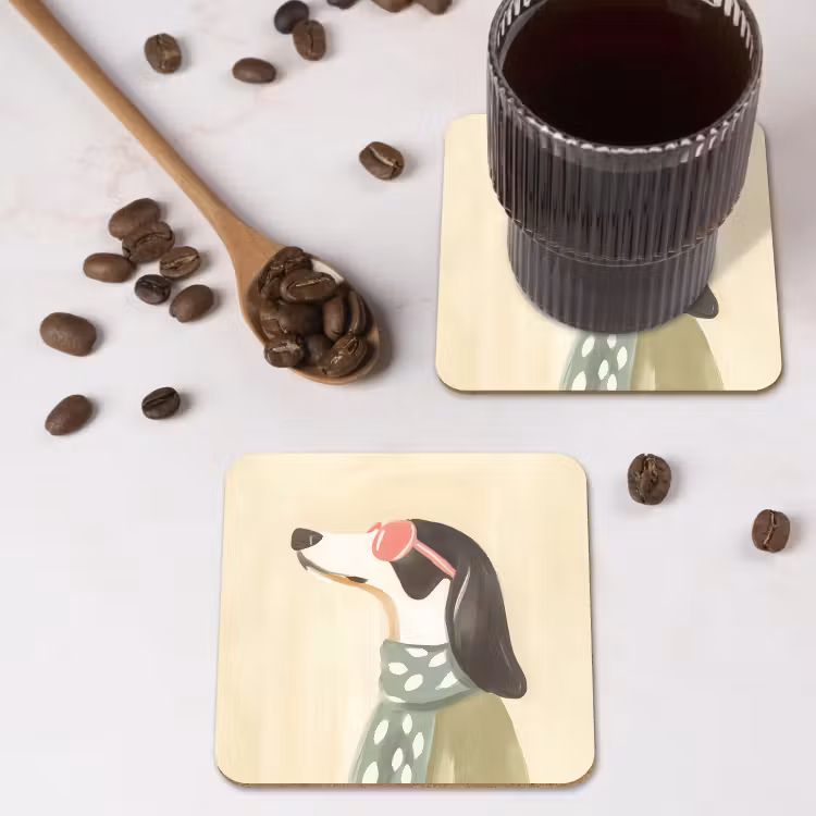 Onderzetter - Hond - Zonnebril - Sjaal — 4