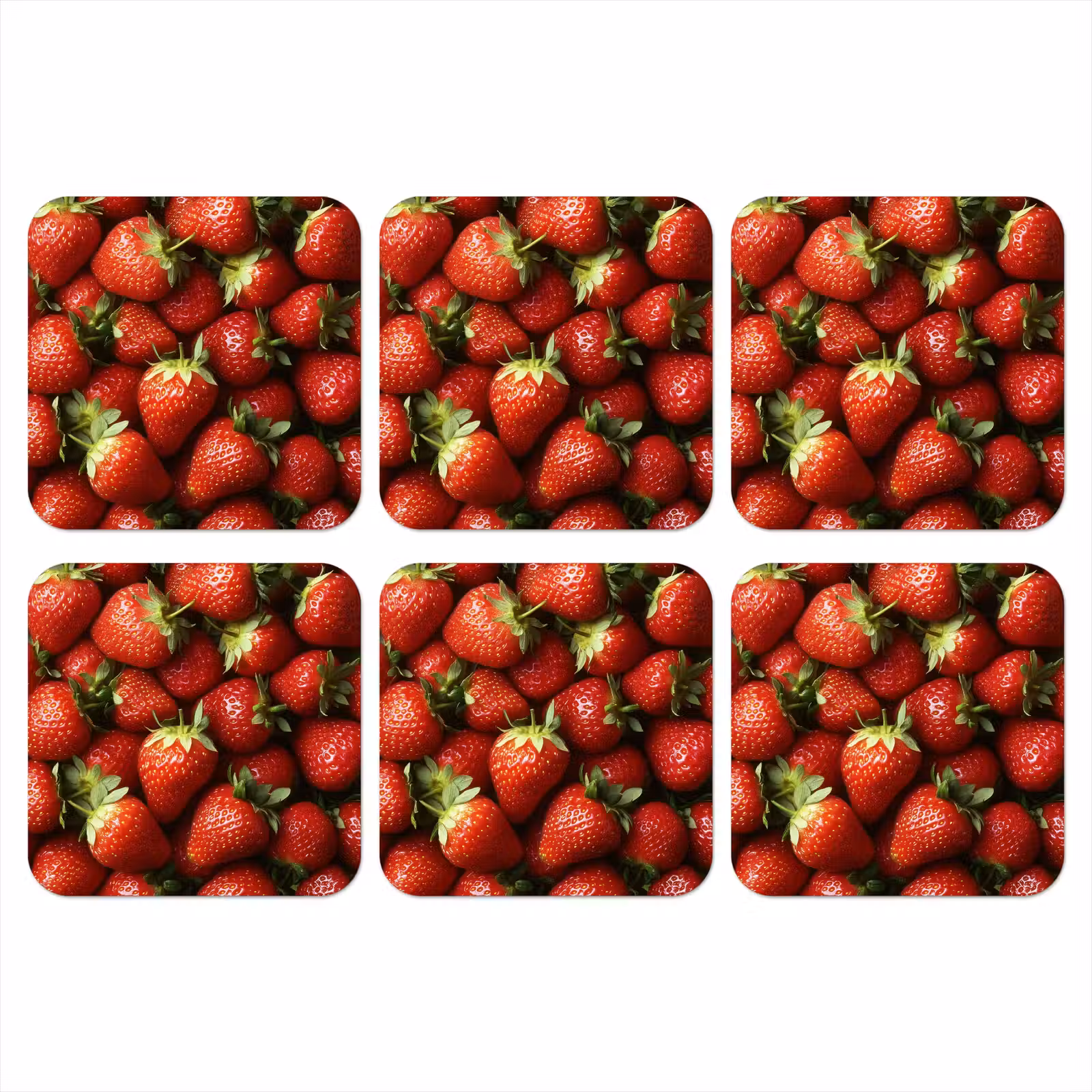 Onderzetter - Aardbei - Fruit - Rood — 1