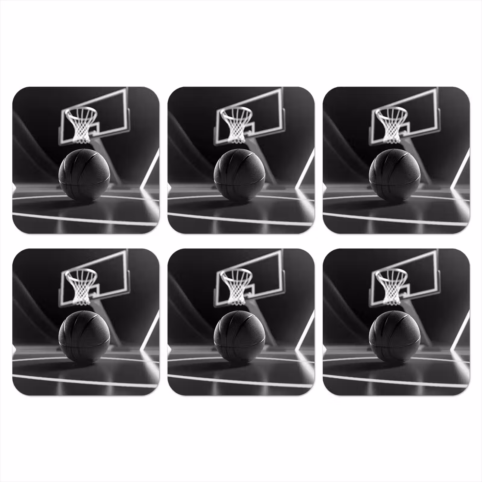Onderzetter - Basketbal - Basketbalveld - Lichtlijnen — 1