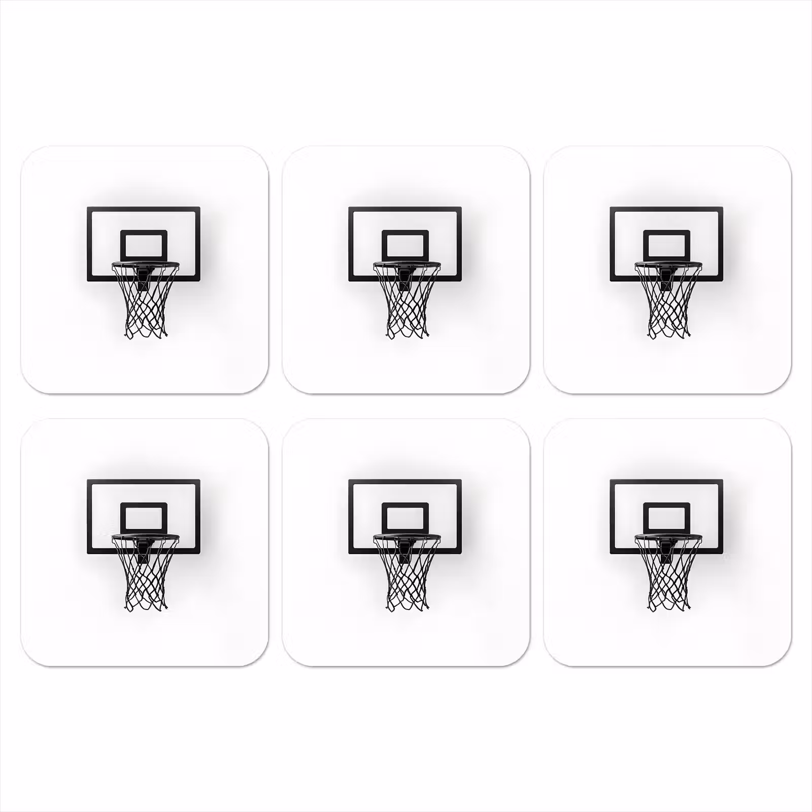 Onderzetter - Basketbalbord - Minimalistisch - Zwart — 1