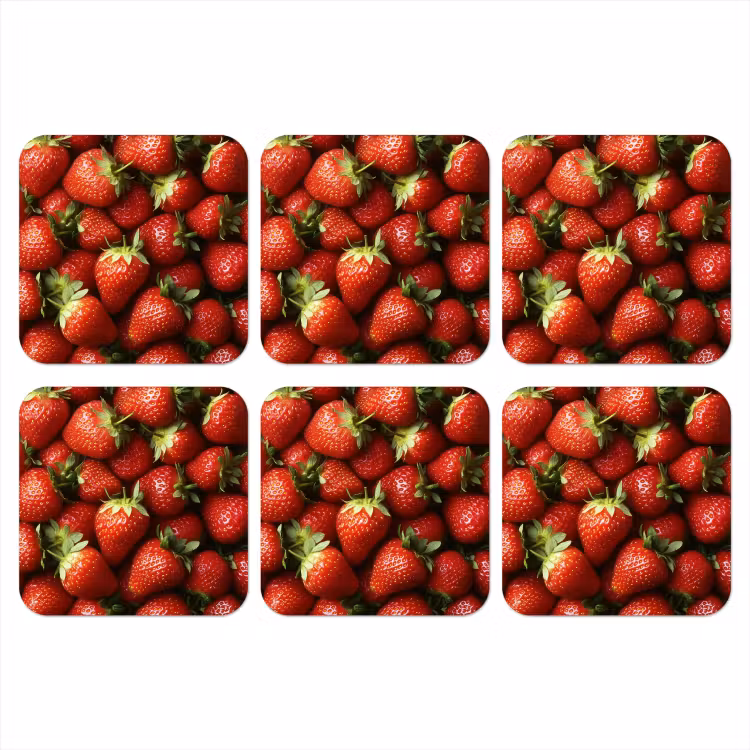 Onderzetter - Aardbei - Fruit - Rood — 1